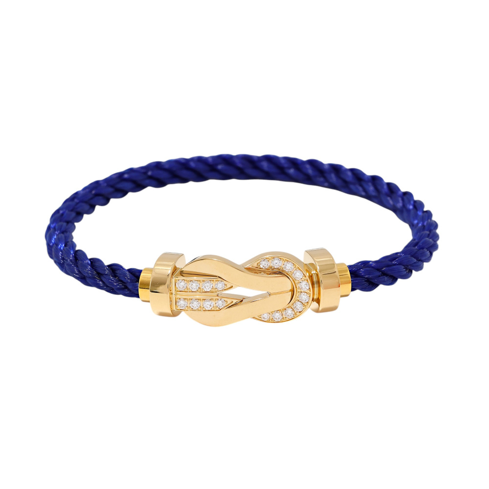 FRED Chance Amphini Lm Bracelet 18K Yellow Gold & Stainless Steel Diamond 0B0098-6B1054