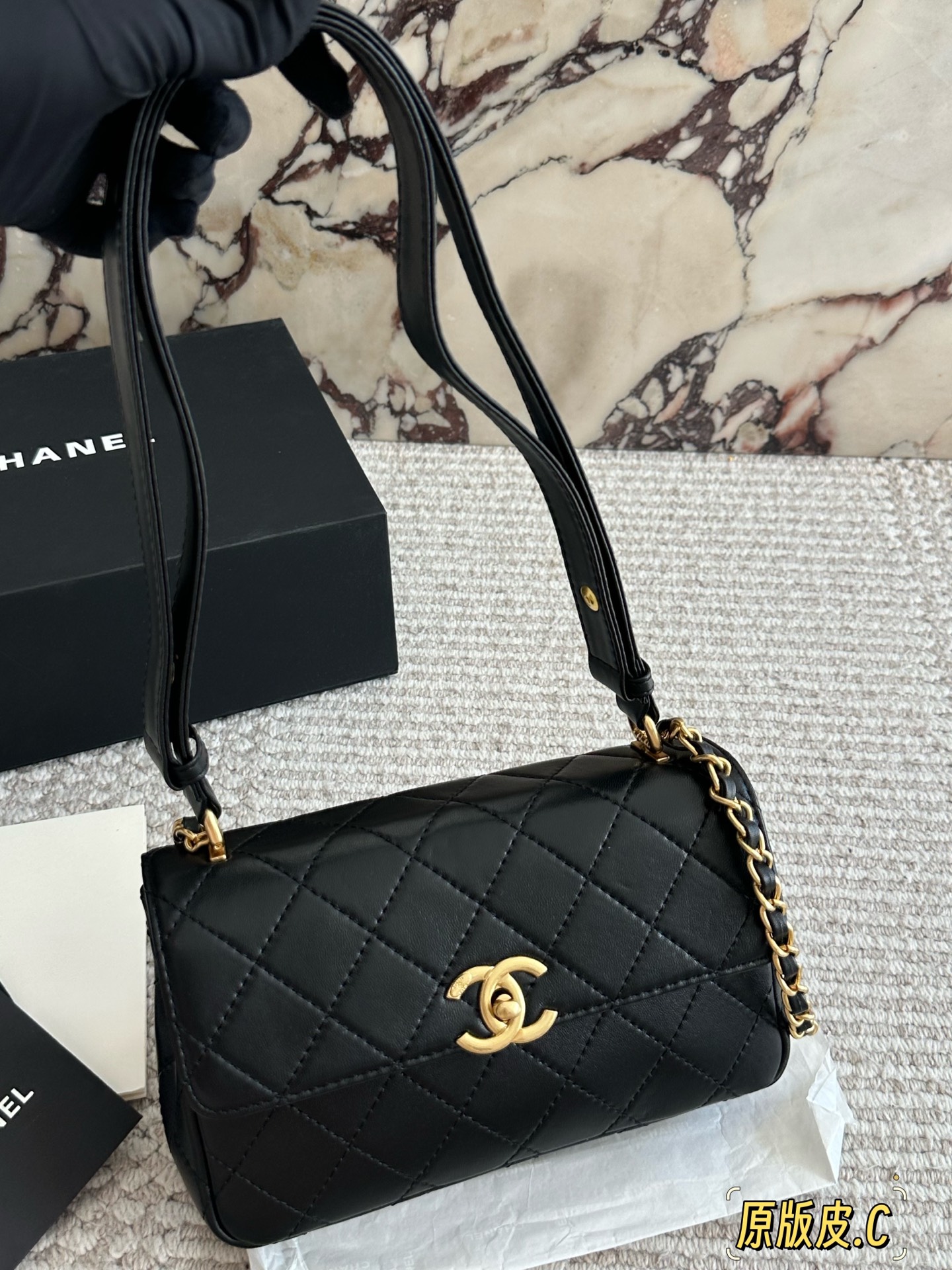 Chanel Black and Gold CF Chain Bag - cnluxepick