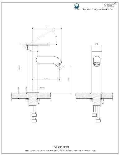 Vigo VG01038BN Setai Single Handle Bathroom Faucet, Brushed Nickel