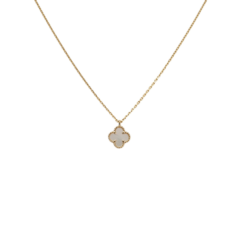 Van Cleef & Arpels Sweet Alhambra Necklace 18K Yellow Gold Mother of Pearl VCARF69100