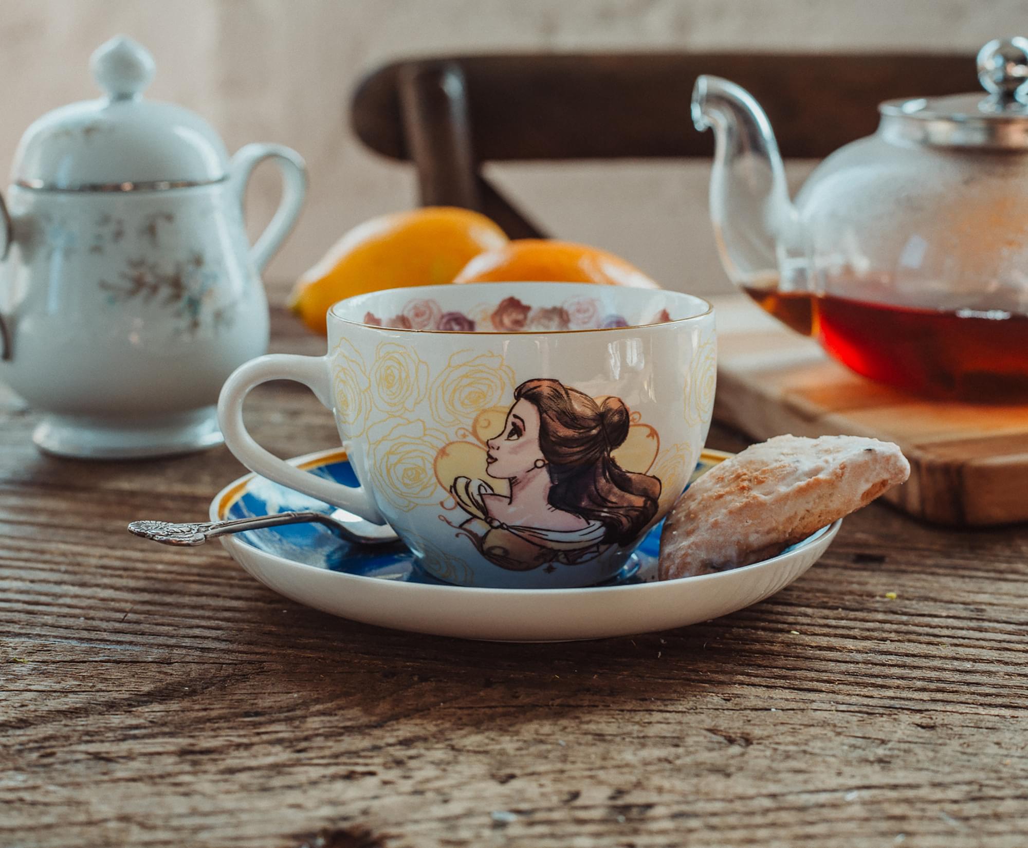 Beauty and the Beast Bone China Teacup and Saucer | Set of 2