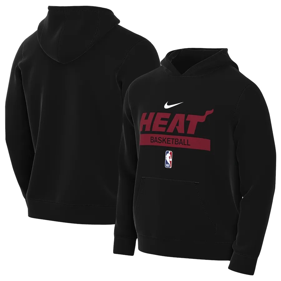 Men's Miami Heat 2022/23 Spotlight On-Court Practice Performance Pullover Hoodie
