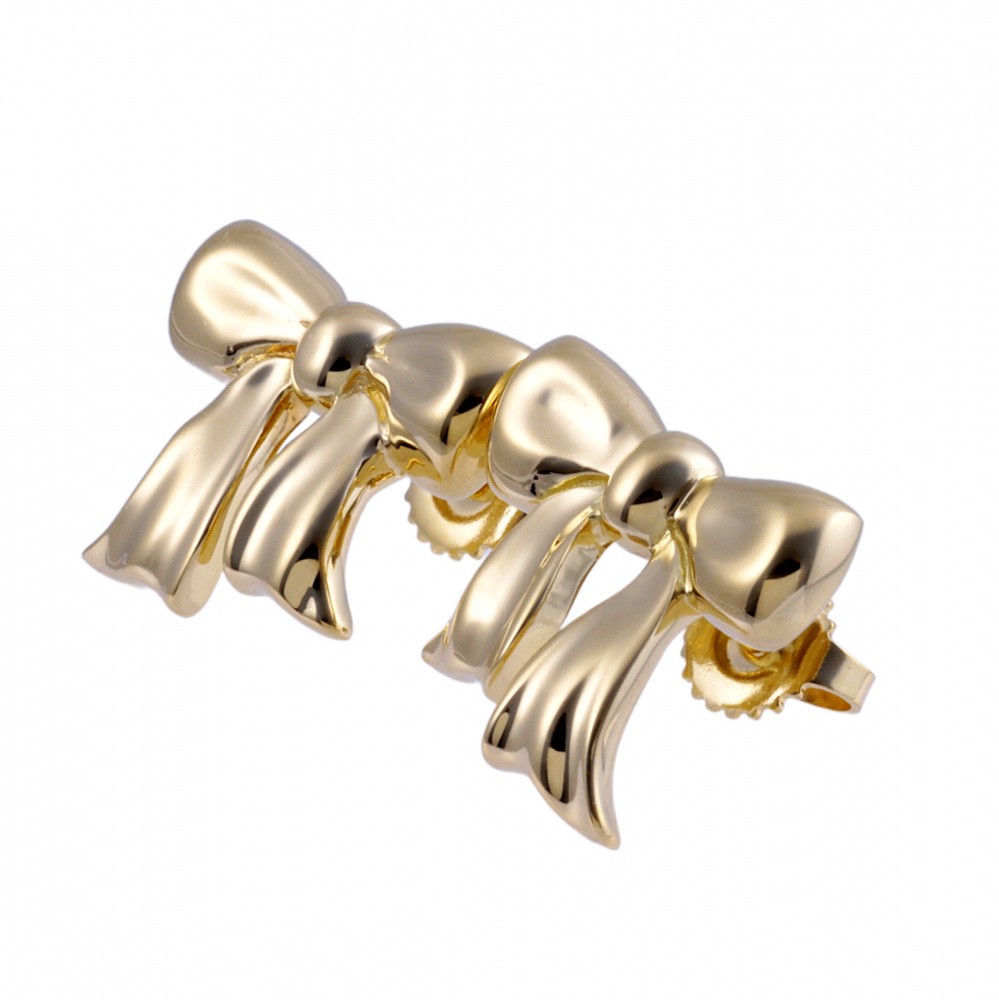 Tiffany & Co. Tiffany Bow K18YG Yellow Gold Earrings