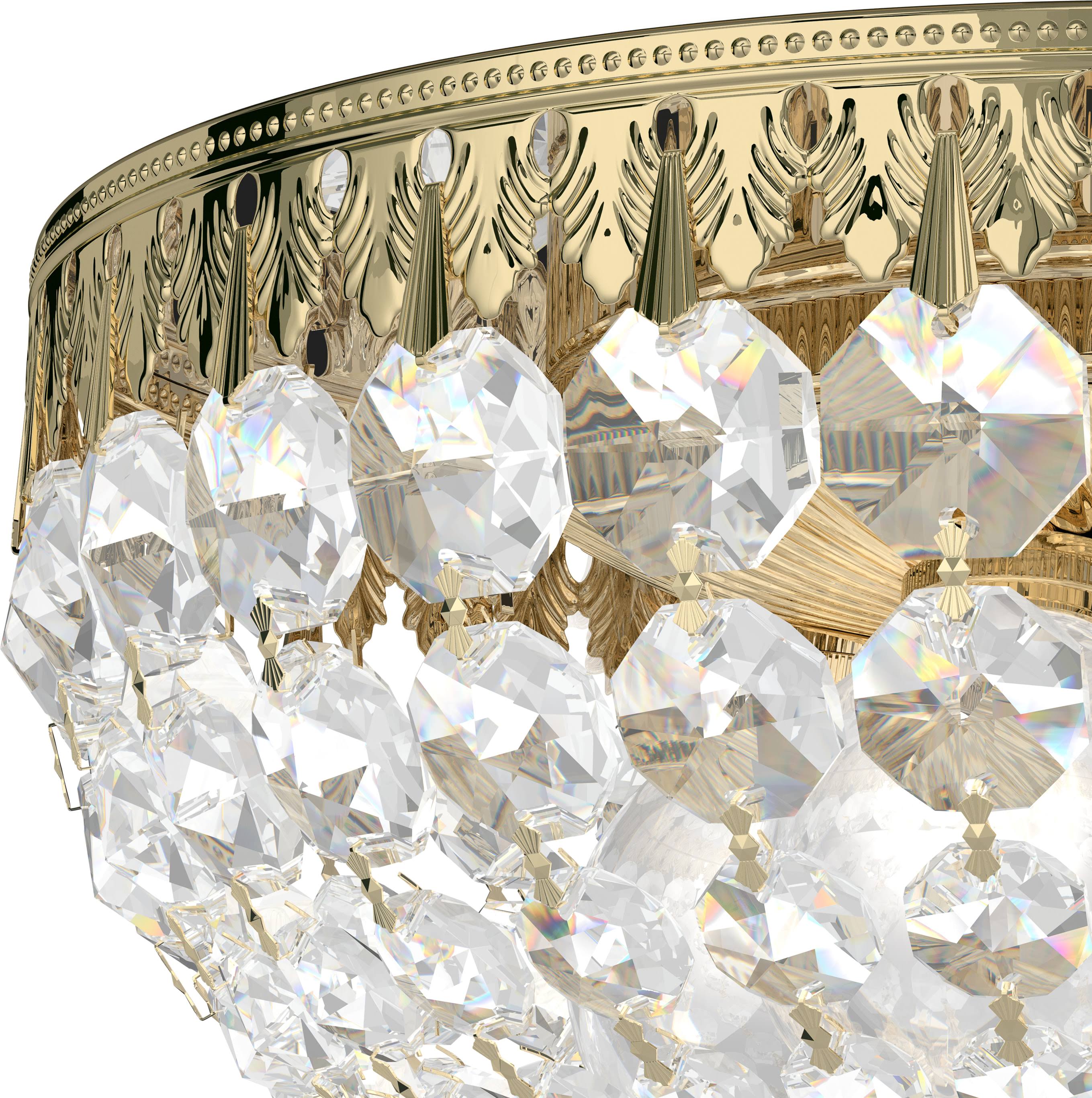 Schonbek 1560-40A Petit Crystal Flush Mount in Silver