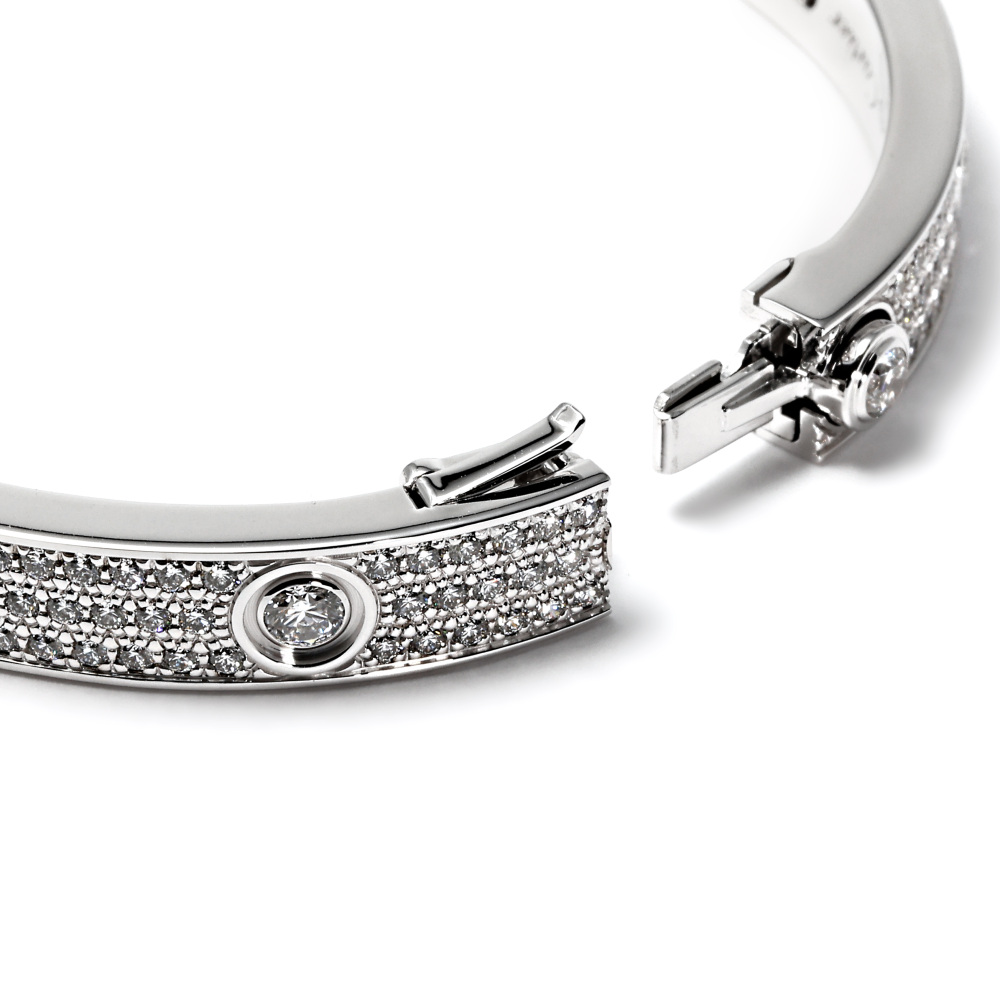 Cartier Love Pavé Diamonds Bracelet 18K White Gold Diamond N6033600