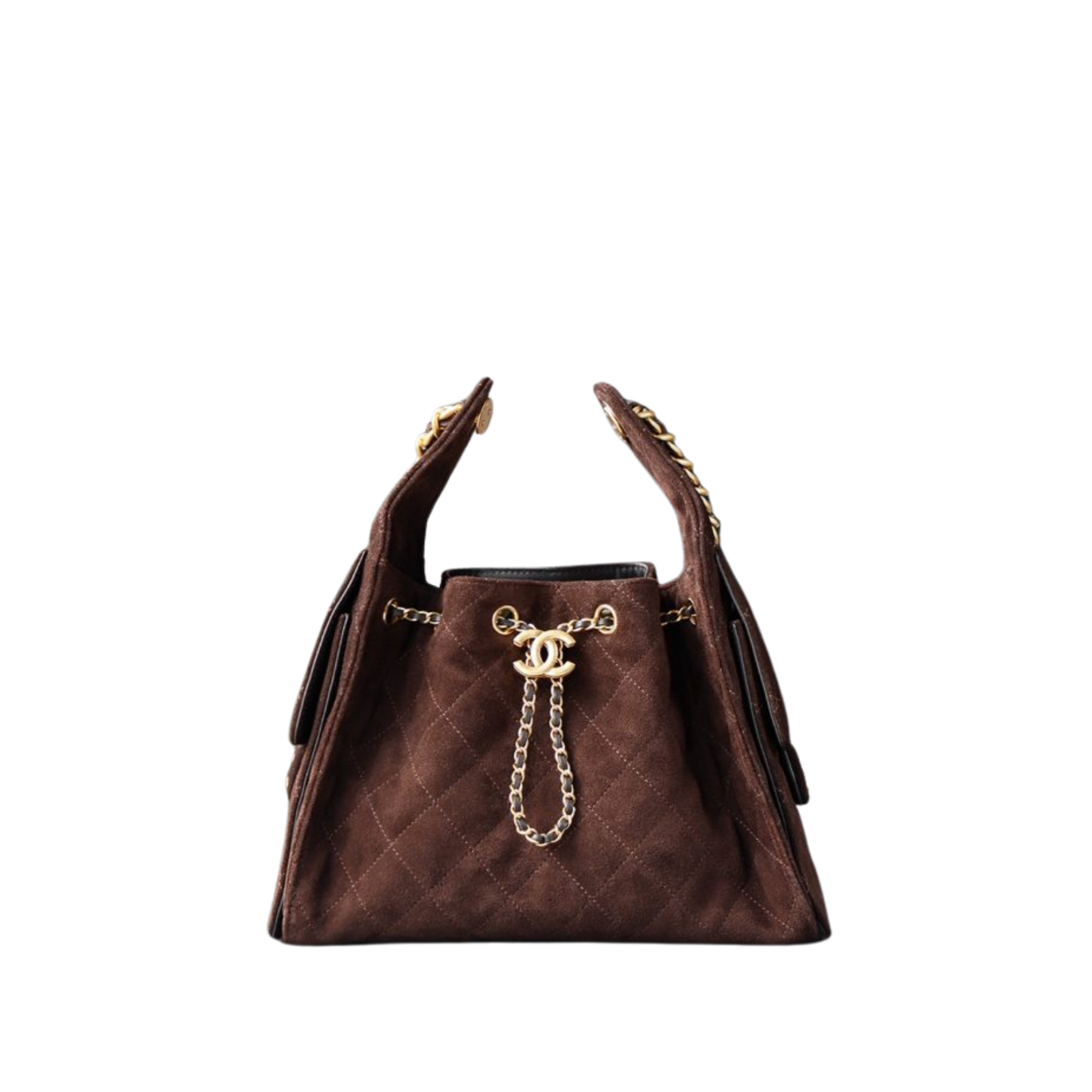 Chanel Dark Brown Suede 22cm/8.7in