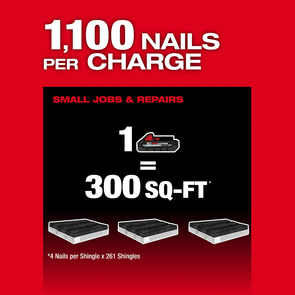 2026 Milwaukee 2909-20 M18 FUEL 18V Cordless Li-Ion Coil Roofing Nailer - Bare Tool