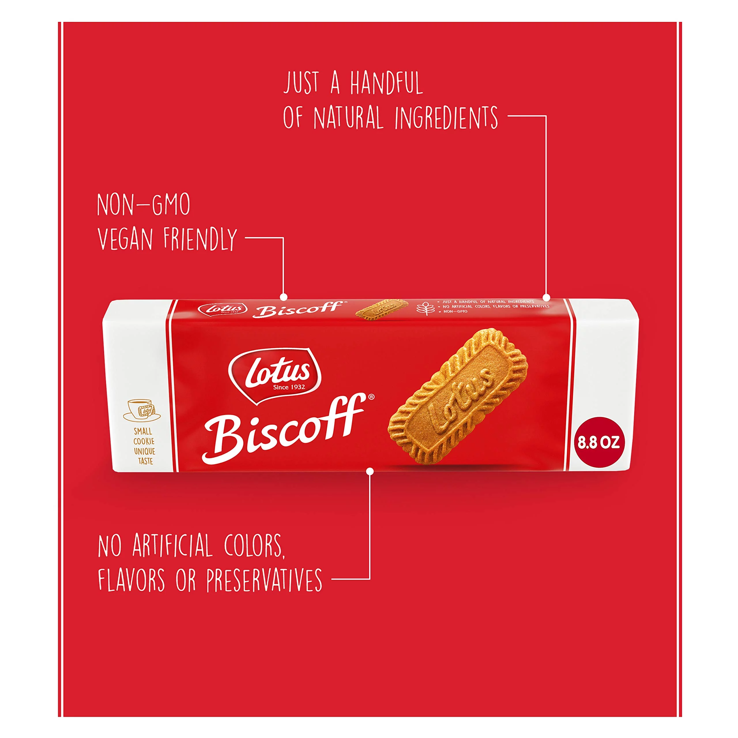 Lotus Biscoff Cookies, 8.8 Oz.