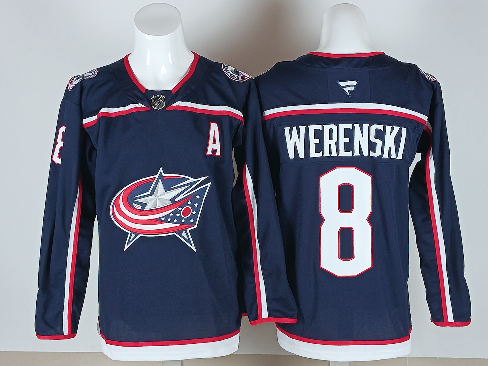 Men's Columbus Blue Jackets Zach Werenski #8 Fanatics Navy Player Jersey