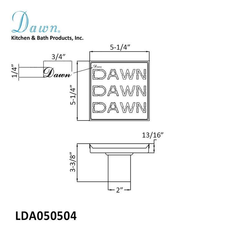 Dawn USA LIH360304 2x22 Linear Grid Shower Drain