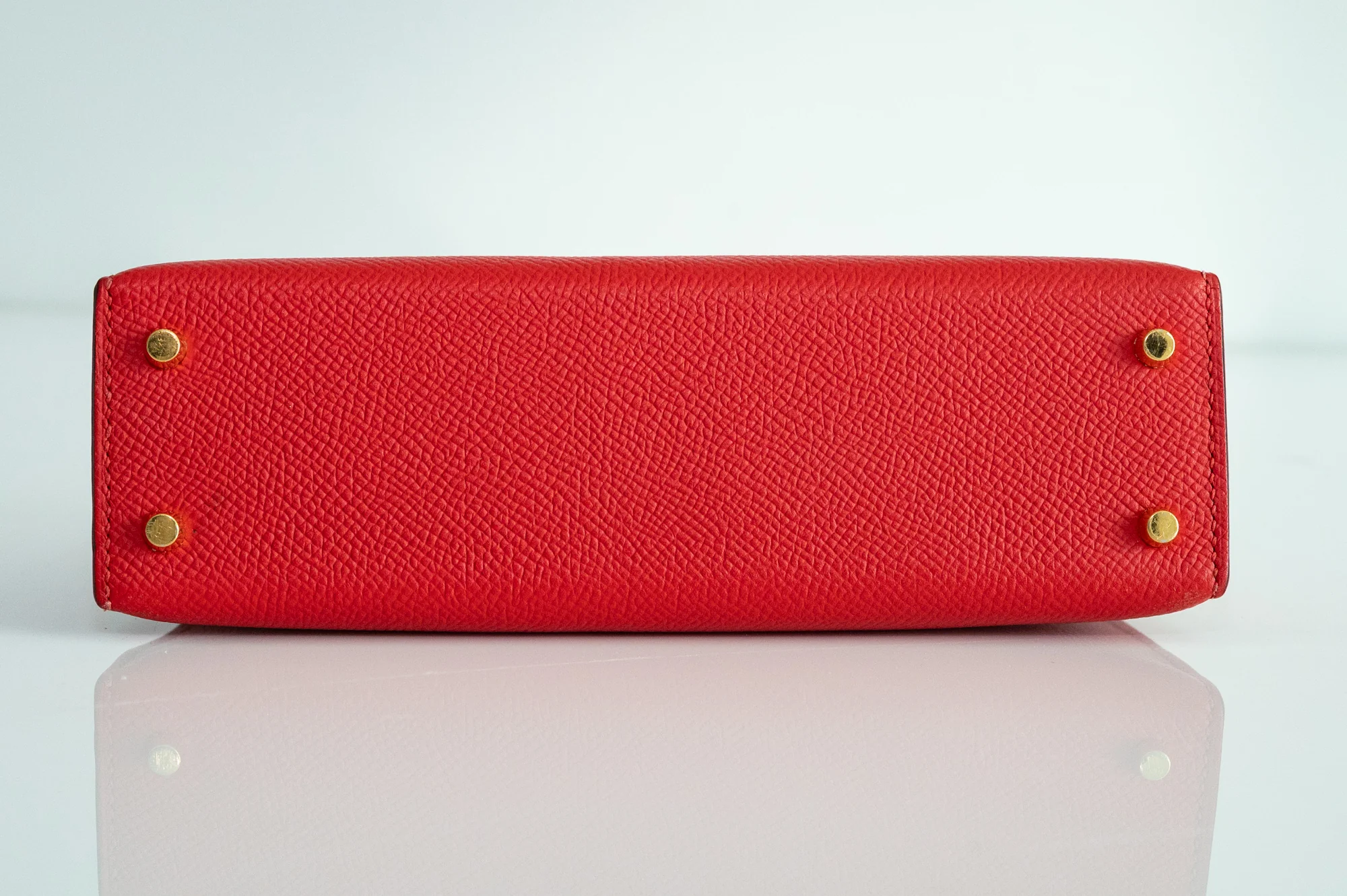 Hermès Mini Kelly II Sellier Rouge Tomate Epsom Gold Hardware