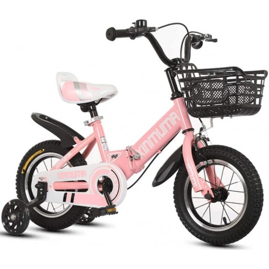 Kids Bike BMX Bike for Kids Boys Girls Bicycle Children’s Bicycles for Boys Girls Foldable Pedal Bicycle High-Carbon Steel with Stabilisers and Coaster Brake for 3-8 Years Old