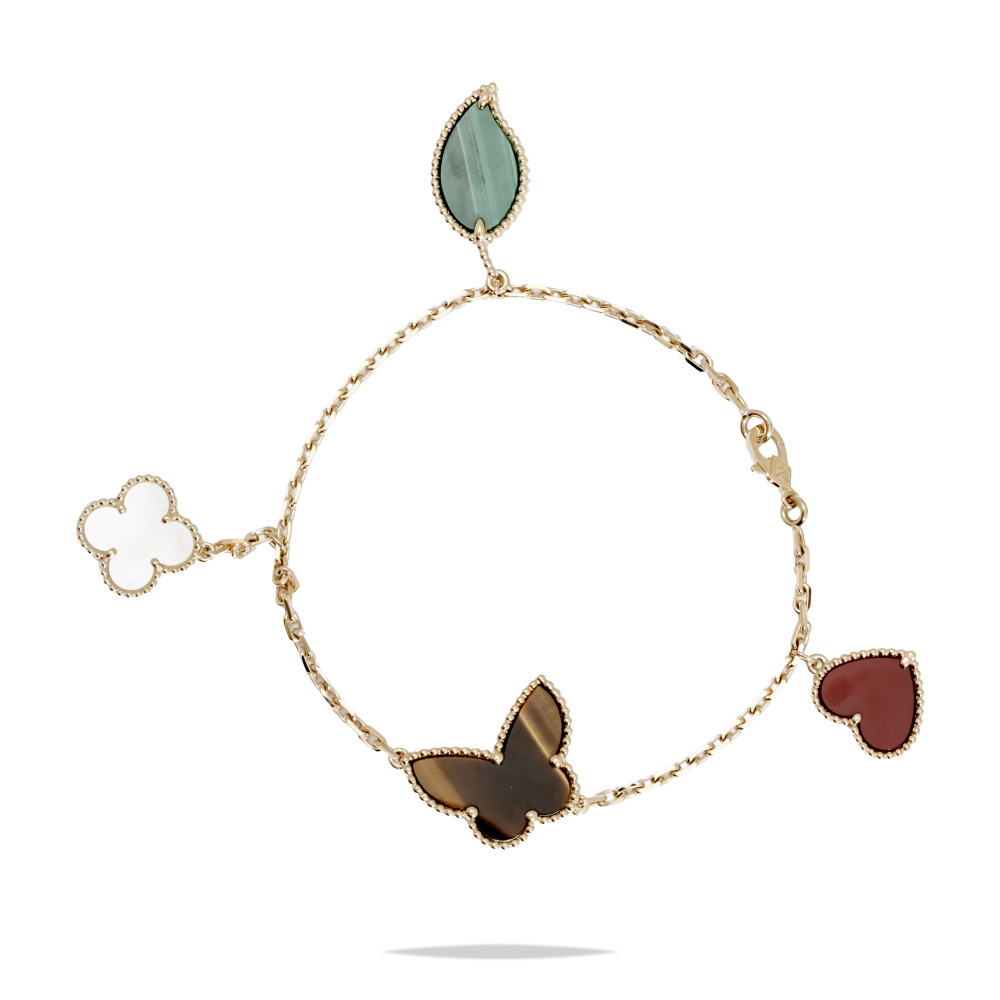 Van Cleef & Arpels Lucky Alhambra 4 Motifs Bracelet 18K Yellow Gold VCARD79600