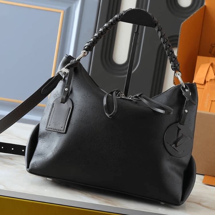 Louis Vuitton Beaubourg Hobo MM Mahina Black 12.6 Inches M56073