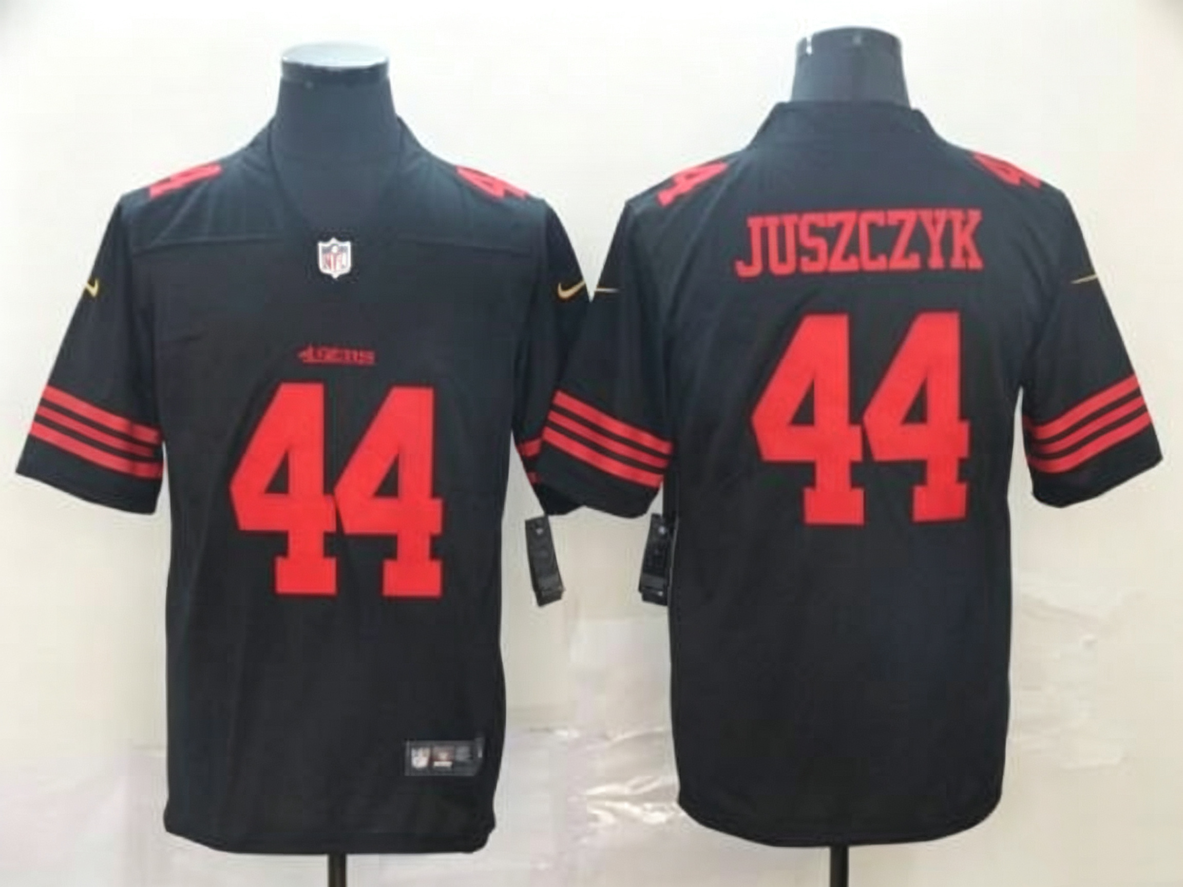 Men's San Francisco 49ers Kyle Juszczyk #44 Black Game Jersey