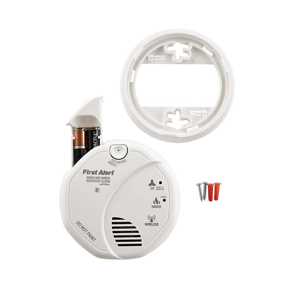Wireless Interconnect Talking Battery Operated Smoke and Carbon Monoxide Alarm;