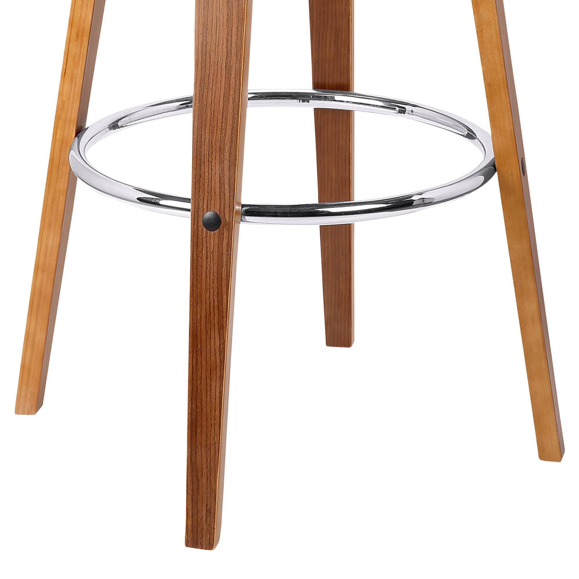 30x22 Caswell Mid-Century Swivel Height Barstool Brown - Armen Living
