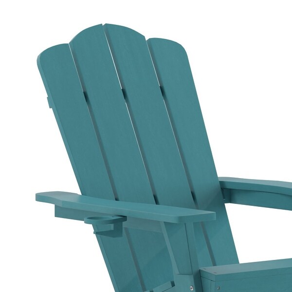 Commercial Grade AllWeather Adirondack Chair with Swiveling Cupholder
