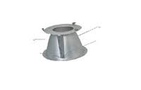Halo Recessed Commercial 81MDCWF 8x22 Conical Reflector, Medium Reflector, Specular Clear Finish, White Flange
