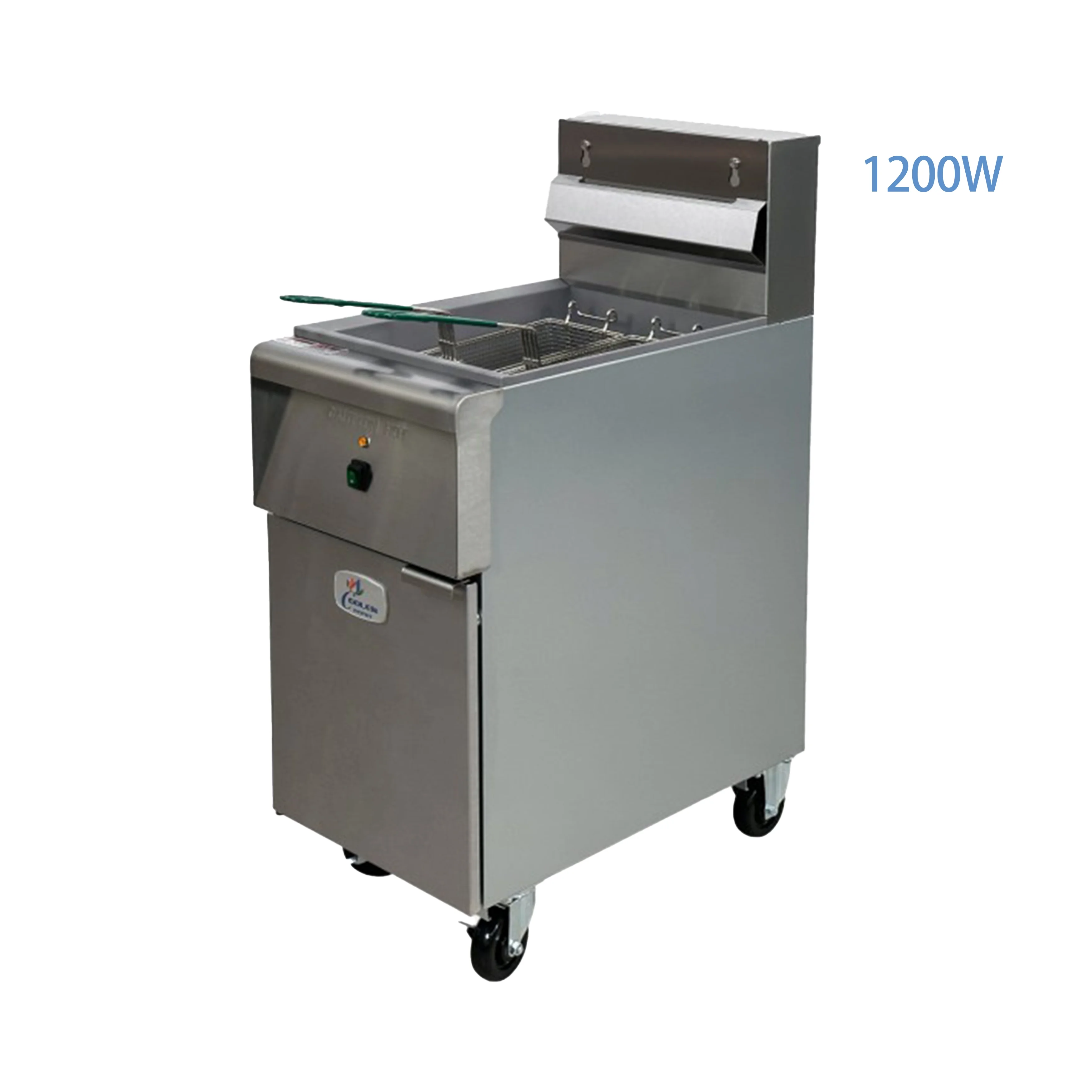 40lbs Electric Deep Fryer 220V, Commercial Fryer with Two Basket 1200W