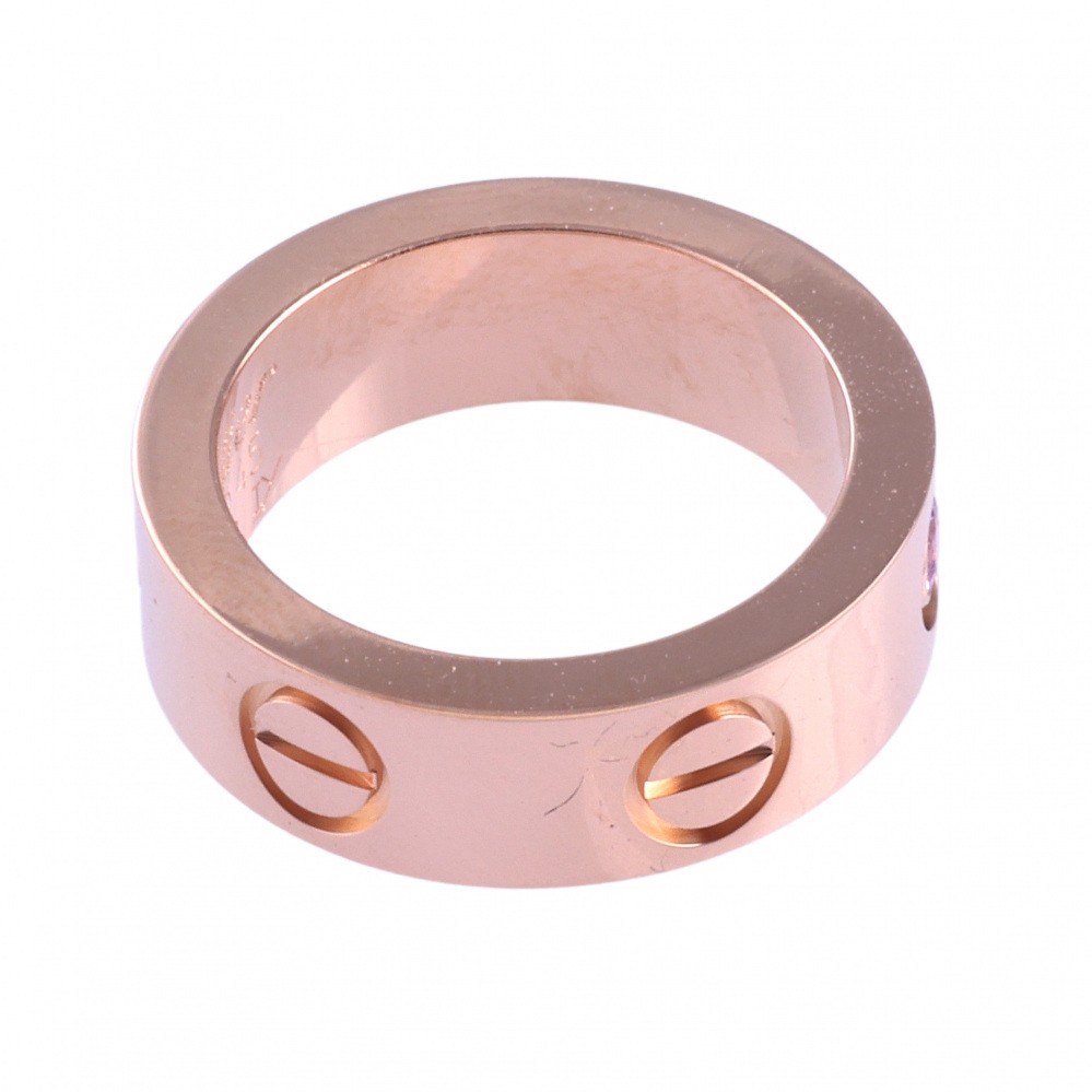 Cartier Love Pink Sapphire Ring 18K Rose Gold B4064400