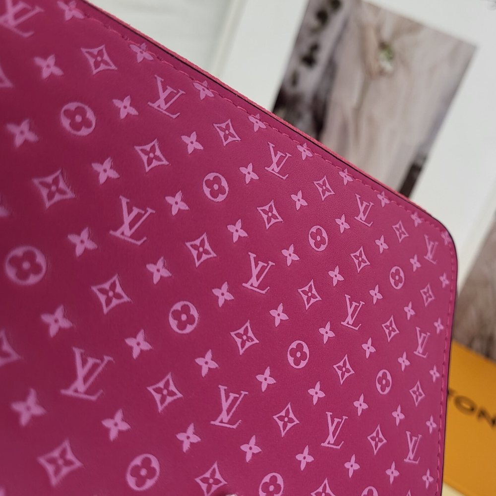Louis Vuitton Zippy Round Long Wallet Nanogram Pink 7.7 Inches M82233