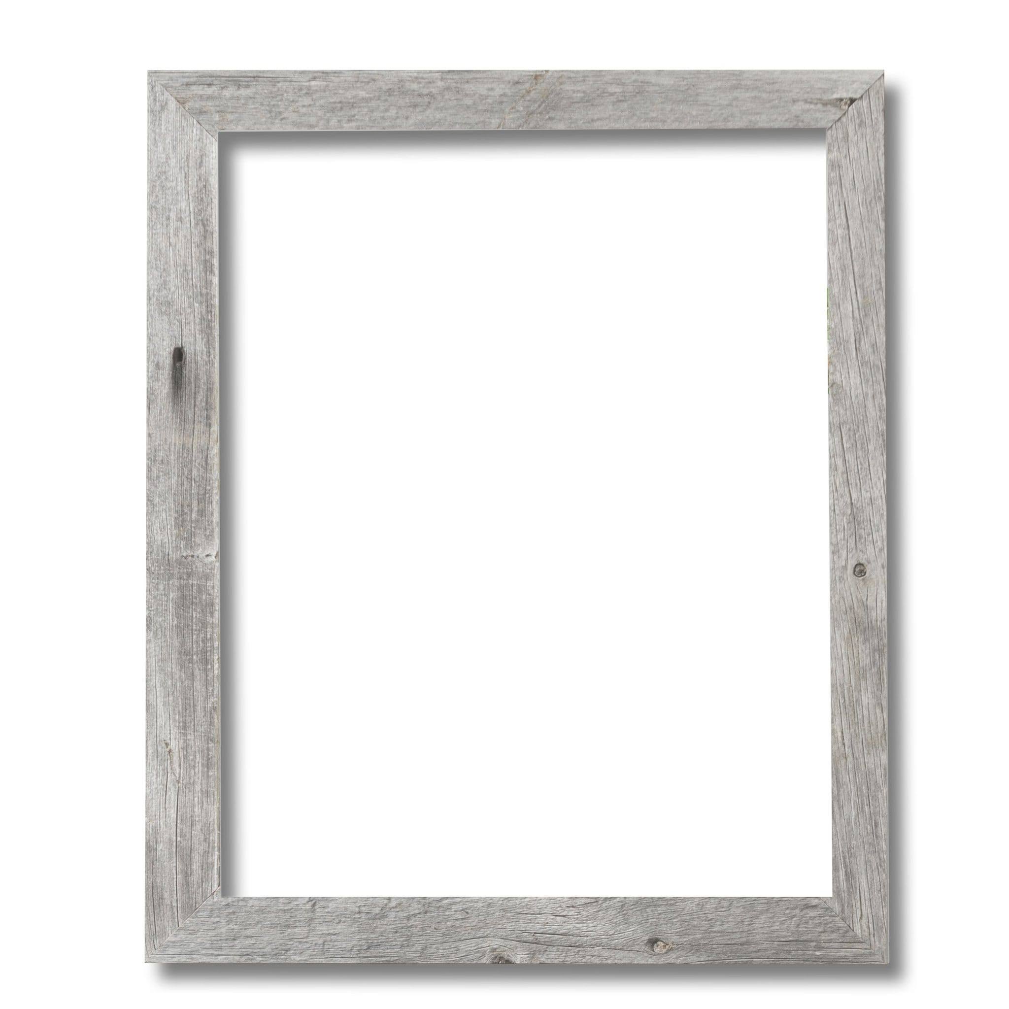 Coastal Dreams 2x22 Thick Reclaimed Wood Frame Weathered Grey / 14x22 x 14x22