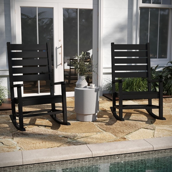 Set of 2 Classic Outdoor AllWeather Rocking Chairs