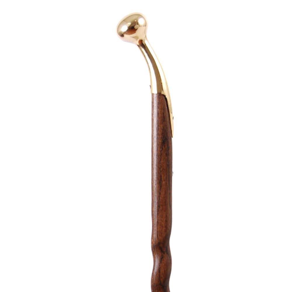 Brazos 37x22 Twisted Oak Hame Top Walking Cane