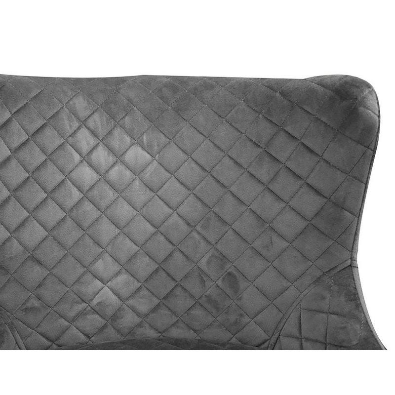 Best Master Furniture Modern Black Velvet Fabric Chair, Set of 2