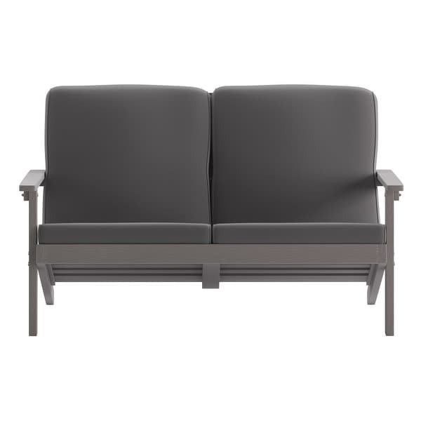 AllWeather Poly Resin Adirondack Loveseat and Cushions
