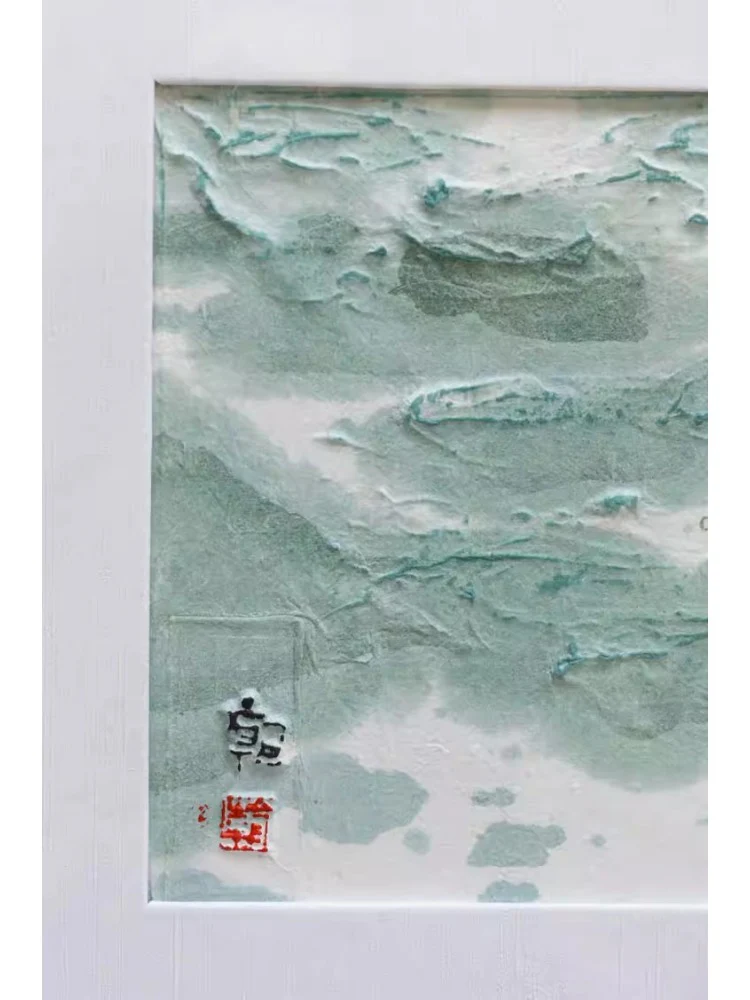 AH191 (Set of three) - Oriental Study Paper Carving! Hand-Painted Water-Soluble Texture 