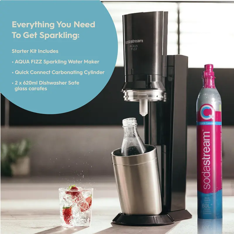 SodaStream Aqua Fizz Home Carbonation System – Sparkling Water Maker