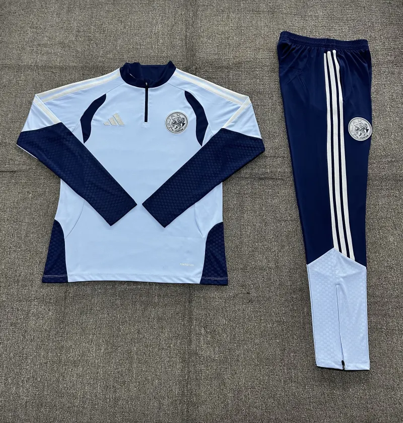 Ajax 26/27 Half Zipper Training Suit - Light Blue
