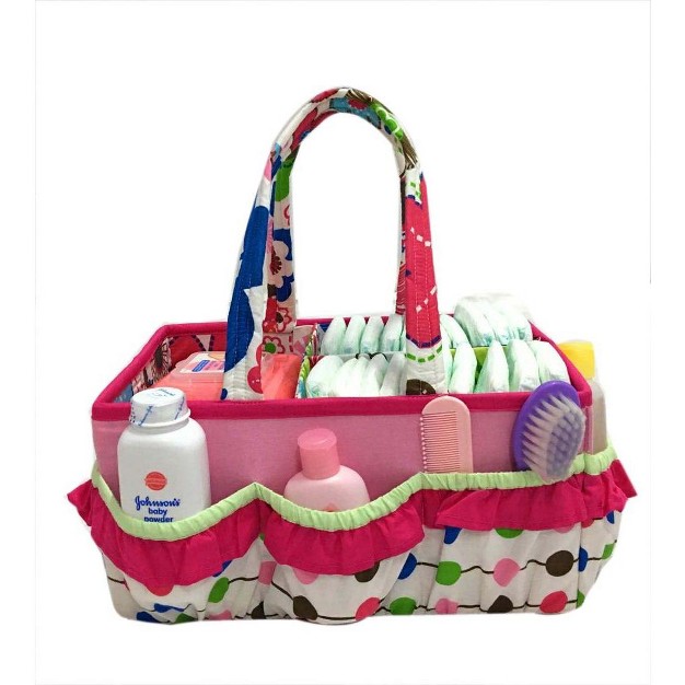 Bacati Botanical Pink Storage Caddy