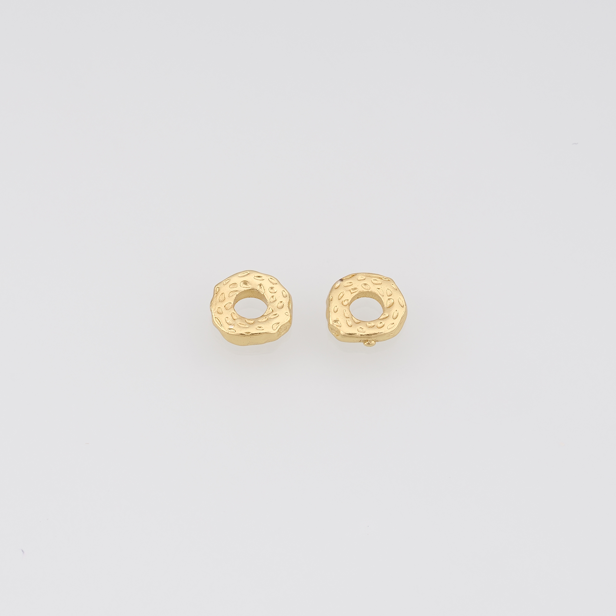 10Pcs 18K Gold Filled Geometric Spacer Beads,Flat Bead for Bracelet Jewelry Necklace Making Supply