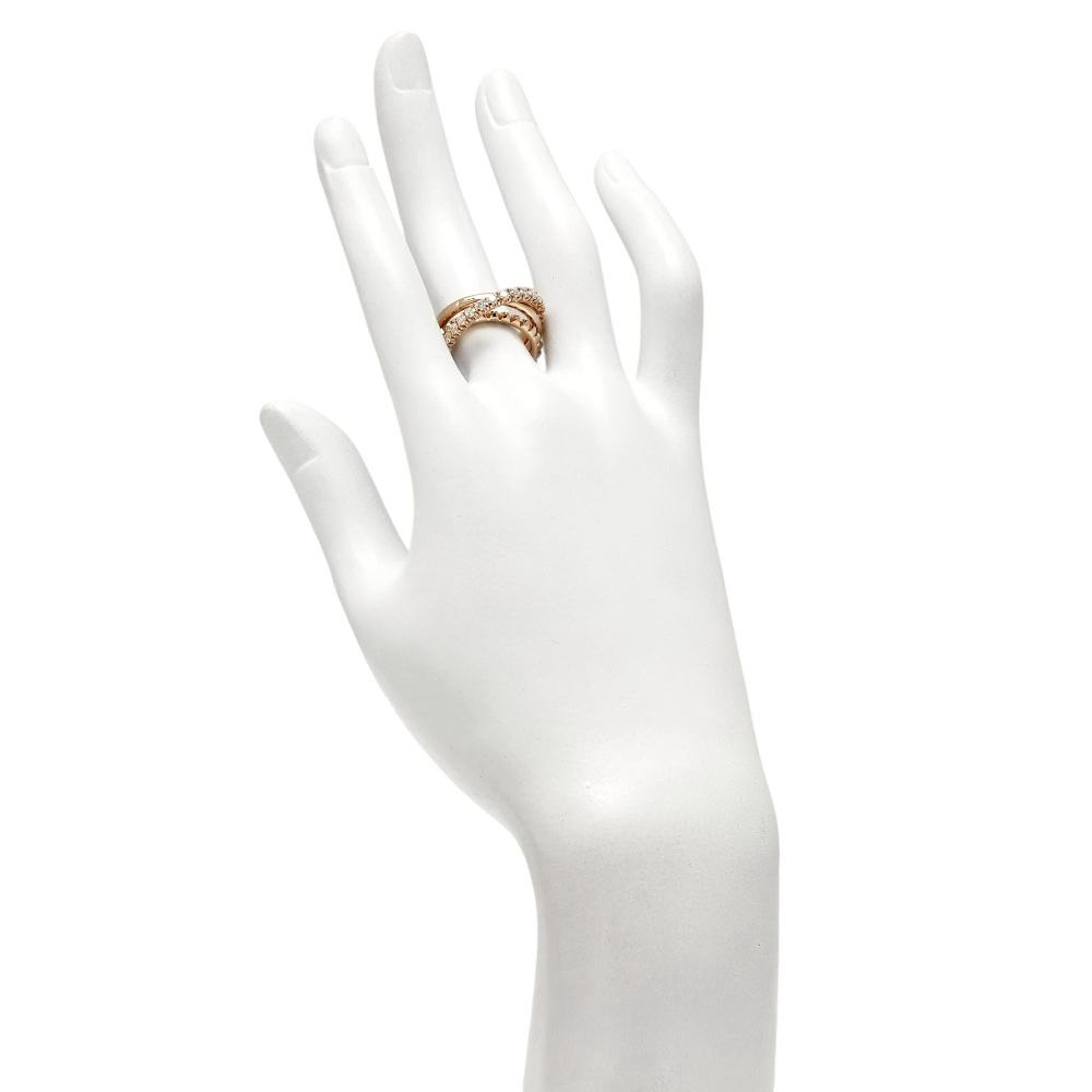 Cartier Ethancel Do Semi-pave Setting Ring 18K Rose Gold Diamond B4230200