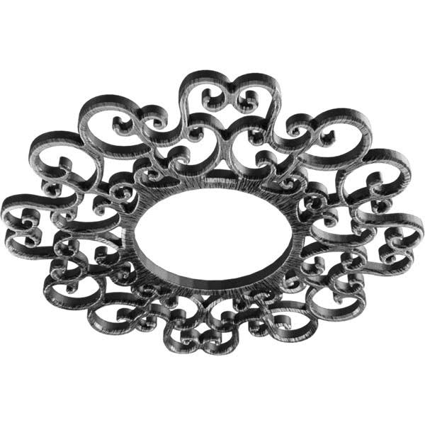 Ekena Millwork CMPP28REAPW 28x22OD x 10 3/4x22ID x 3/4x22P Reims Architectural Grade PVC Pierced Ceiling Medallion, Antiqued Pew