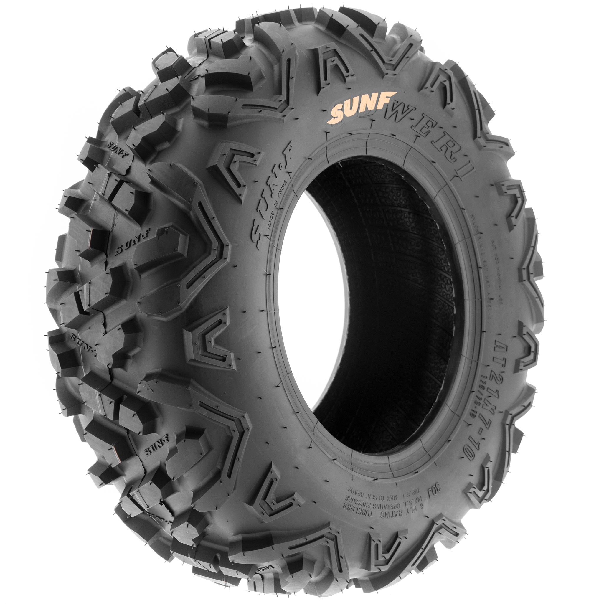 SunF 18×9.5-8 18×9.5×8 ATV UTV All Terrain AT Tire 6 PR A051 (Single)