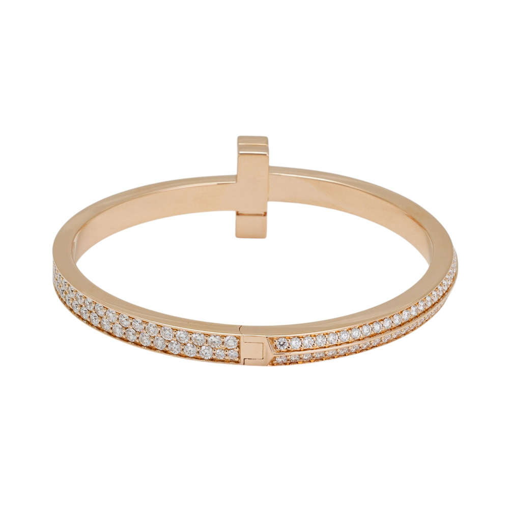 Tiffany & Co. Tiffany T One Wide Bracelet 18K Rose Gold Diamond 68127270