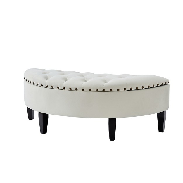 Caspar Storage Bench With Solid Wood Legs Artful Living Design