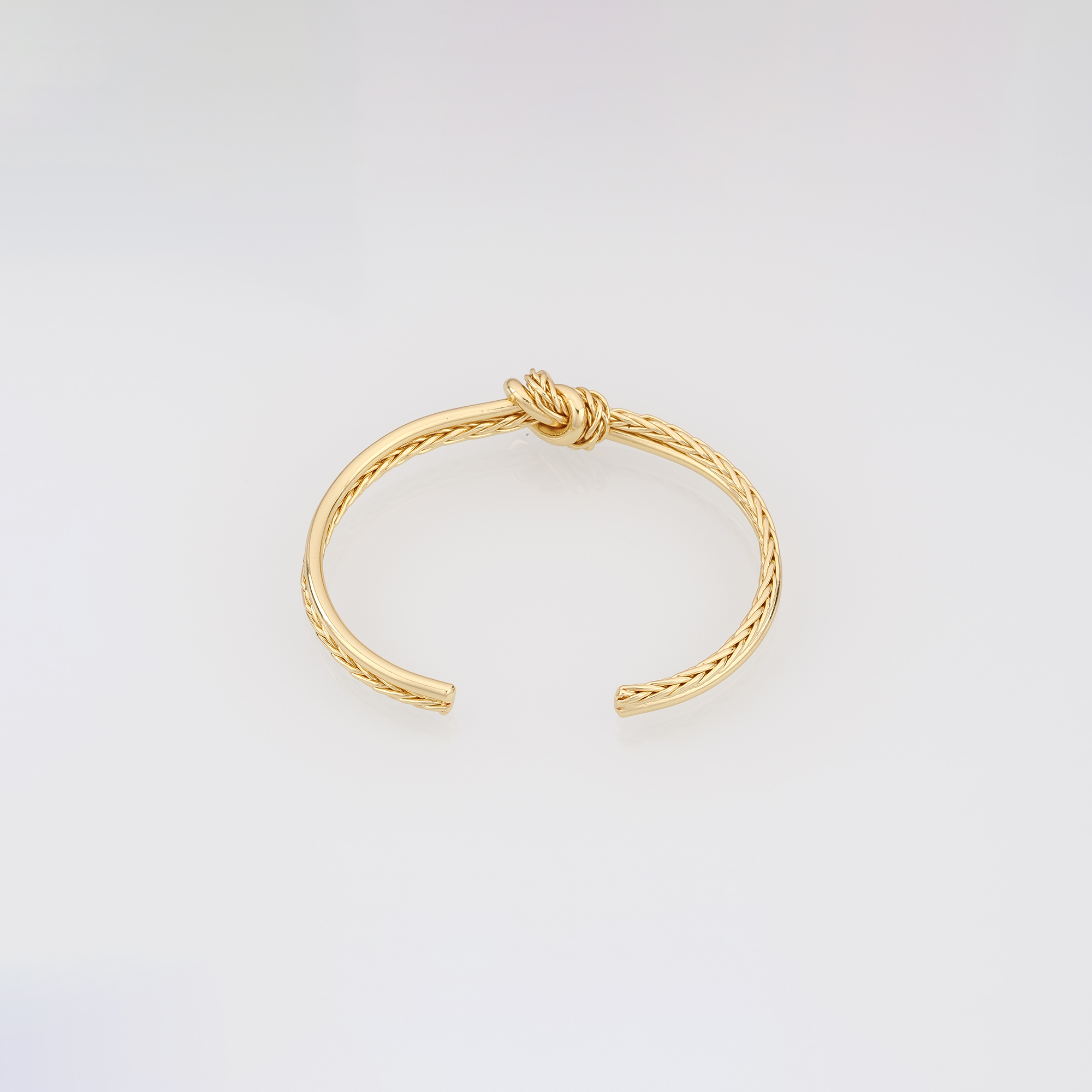 18K Gold Filled Knot Bangle,Gold Braided Bracelet,Dainty Bracelet,Minimalist Bracelet,Gift for Her