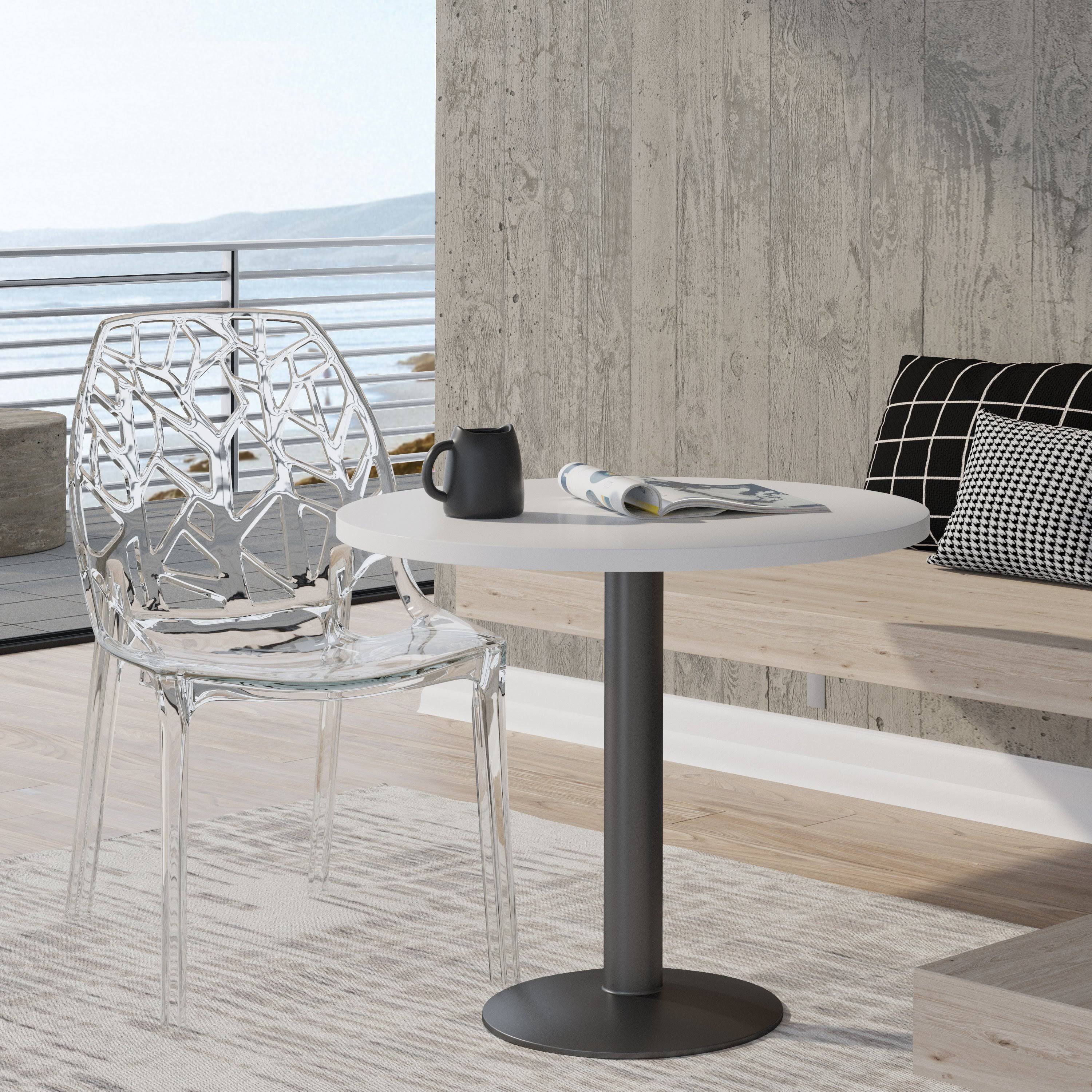 LeisureMod Cornelia Modern Dining Side Chair in Clear