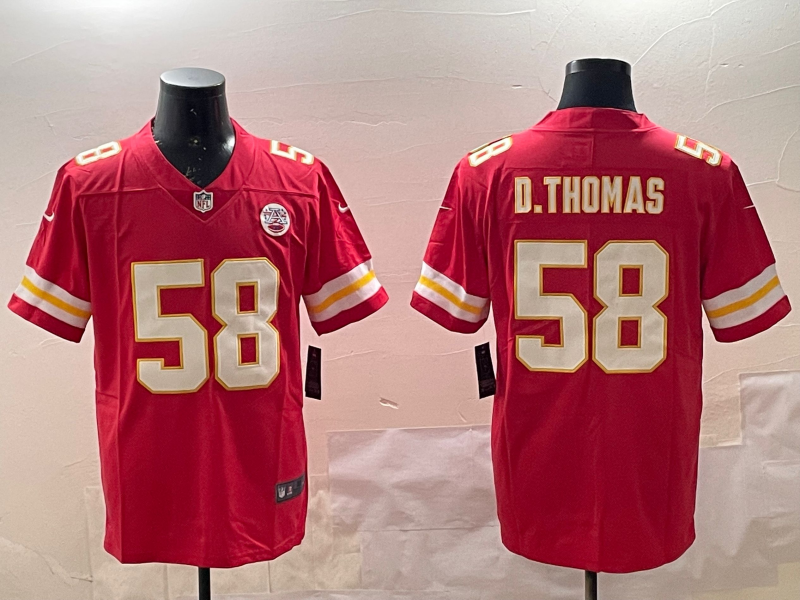 Men's Kansas City Chiefs Derrick Thomas #58 Red Game Jersey