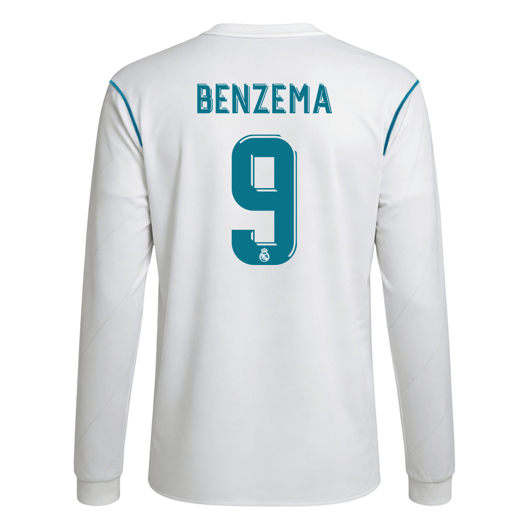Retro Soccer Jersey BENZEMA #9 Real Madrid Home Long Sleeve 2017/18