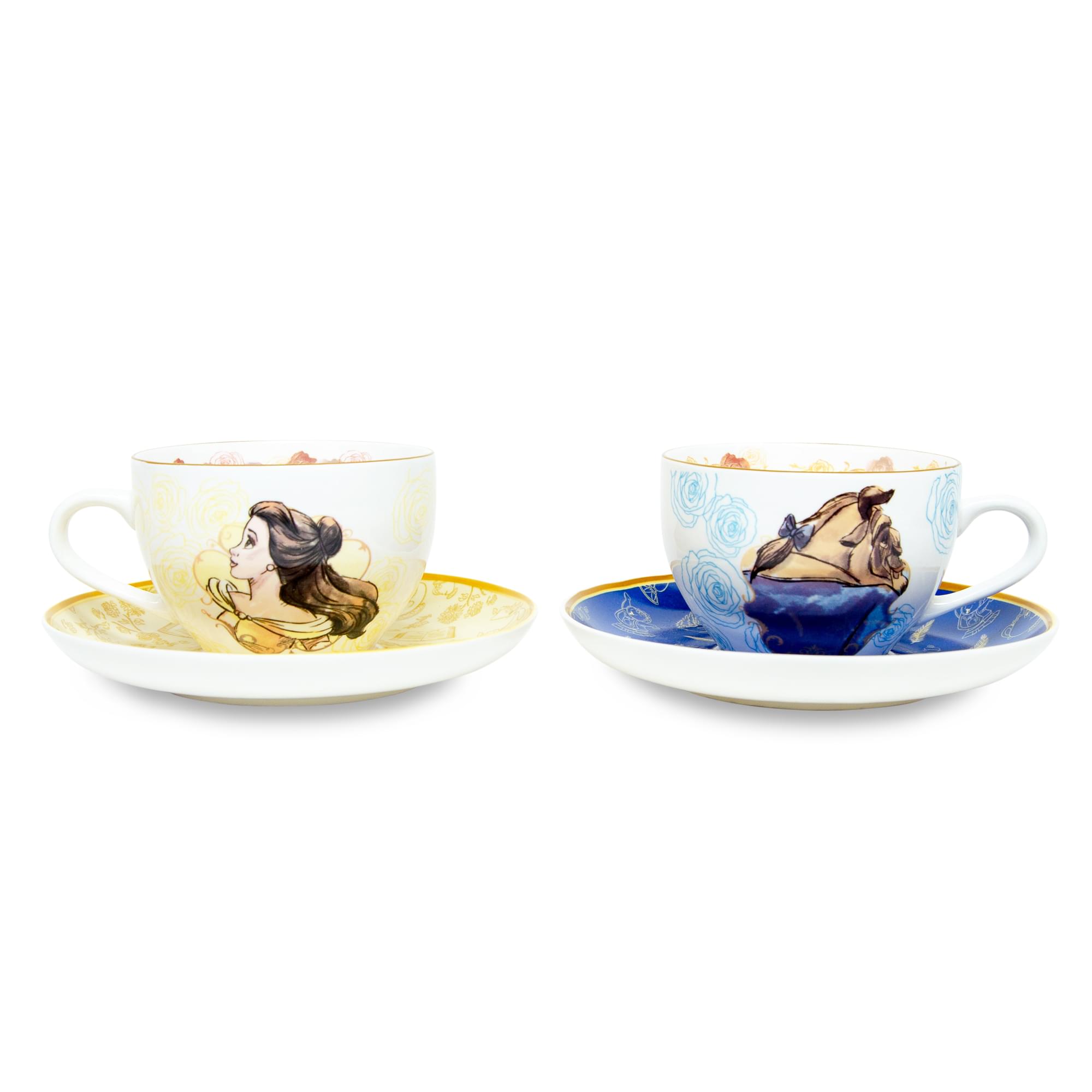Beauty and the Beast Bone China Teacup and Saucer | Set of 2