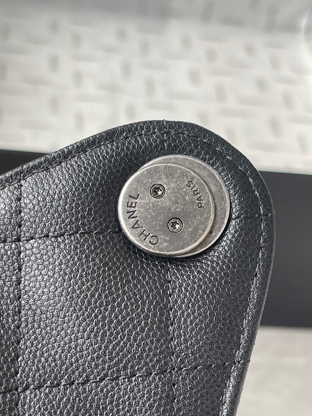 Chanel 25bag 25C Caviar leather black & silver small