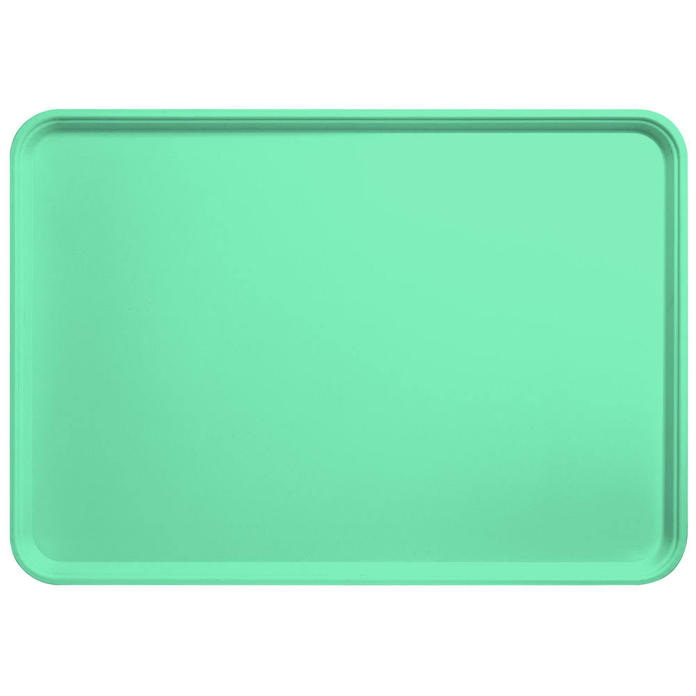Carlisle 2618FGQ007 Customizable Tropical Green 18x22 x 26x22 Glasteel Display / Bakery Fiberglass Tray - 6/Case