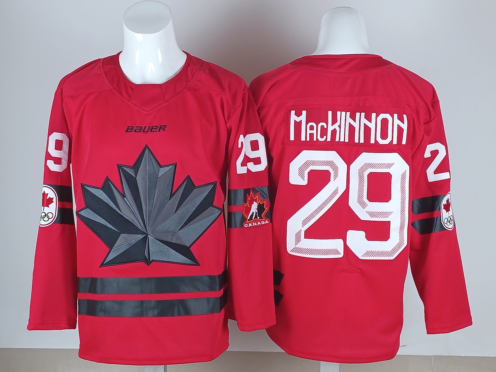 Men's Canada Hockey Nathan MacKinnon #29 Red 2026 Winter Olympics Jersey