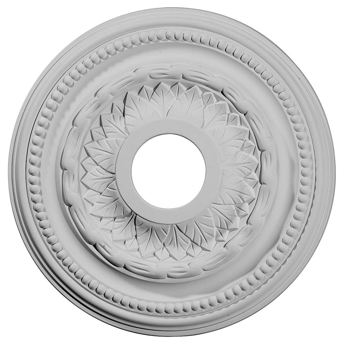 15 3/4x22OD x 3 1/4x22ID x 1x22P Galway Ceiling Medallion (Ultra Pure White Crackle)